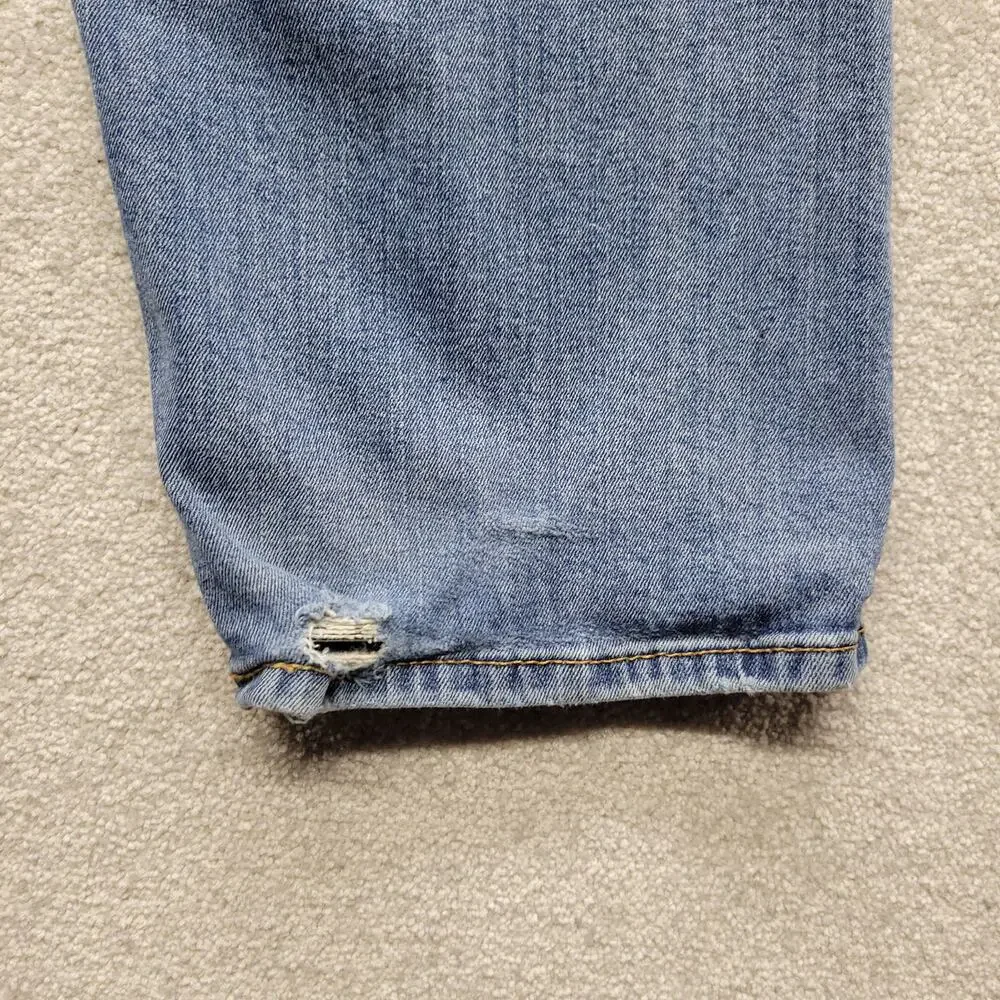Levi's 505 Regular Fit Jeans Mens W42 L30 Blue Medium Wash Straight Leg Denim